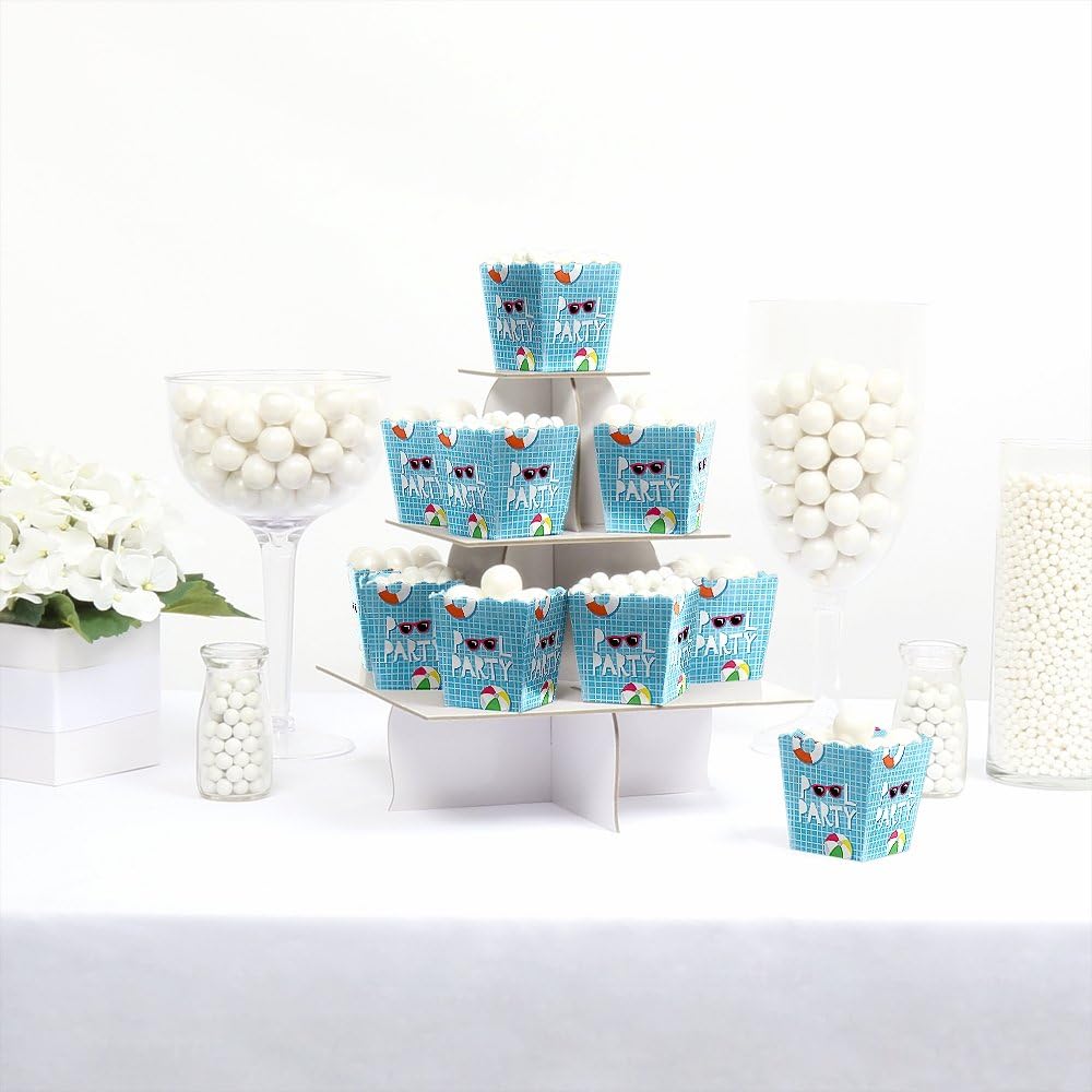 Big Dot of Happiness Pool Party Candy Boxes Set of 12