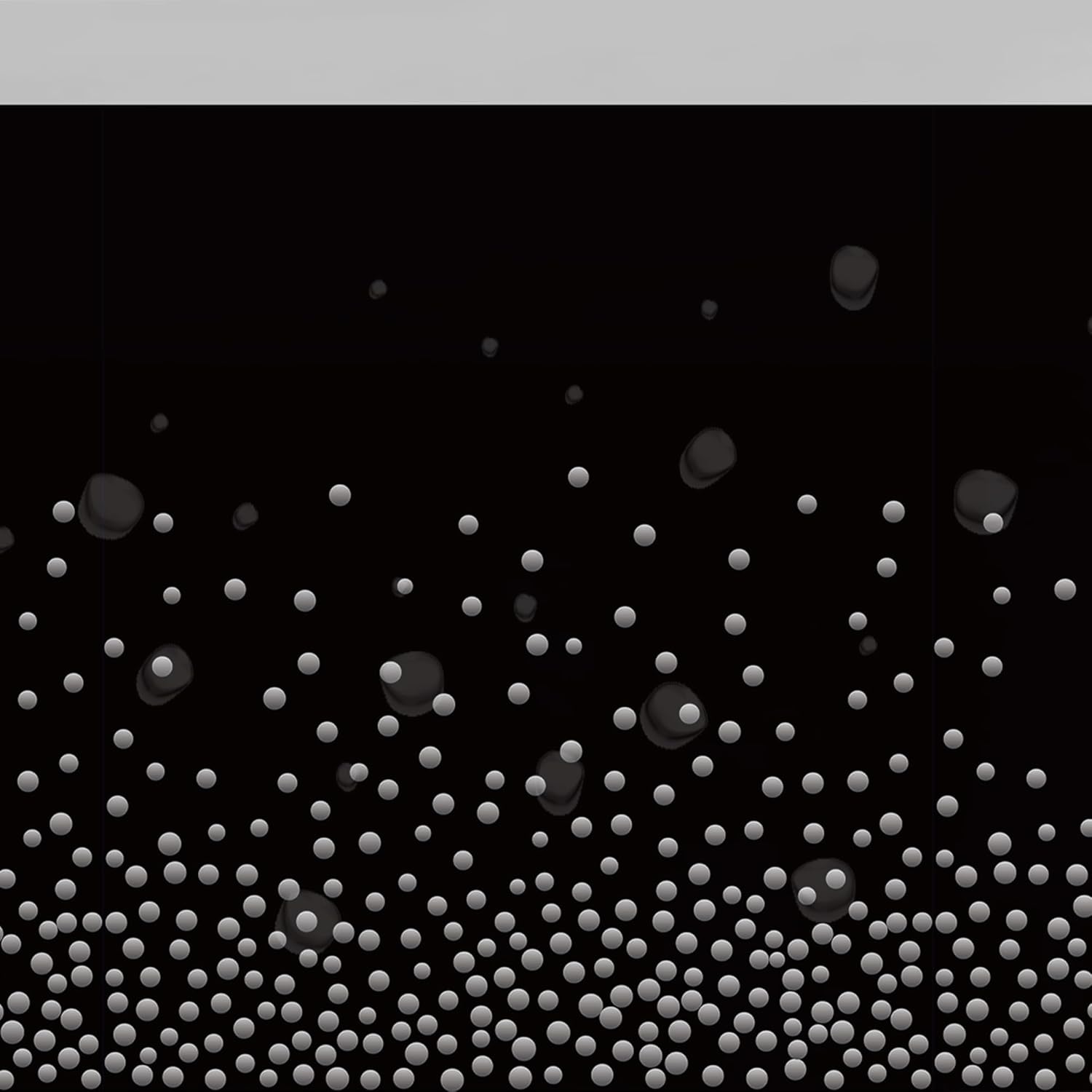 Black and Silver Party Tablecloth Decorations 3Pcs