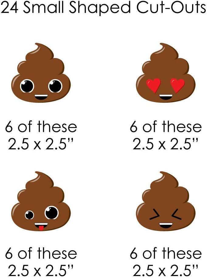 Poop Emoji Party DIY Decor Kit - 44 Pieces