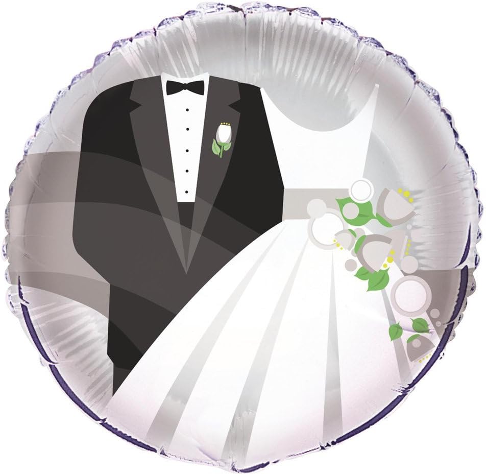 Stunning Silver Wedding Round Foil Balloon 18 - Elegant Party Decor