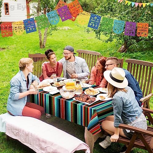 2 Pcs Mexican Fiesta Tablecloth Birthday Party Decorations