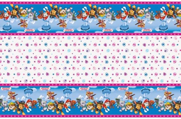 Paw Patrol Girl Party Supplies Bundle with Table Cover Banner Sticker Sheet