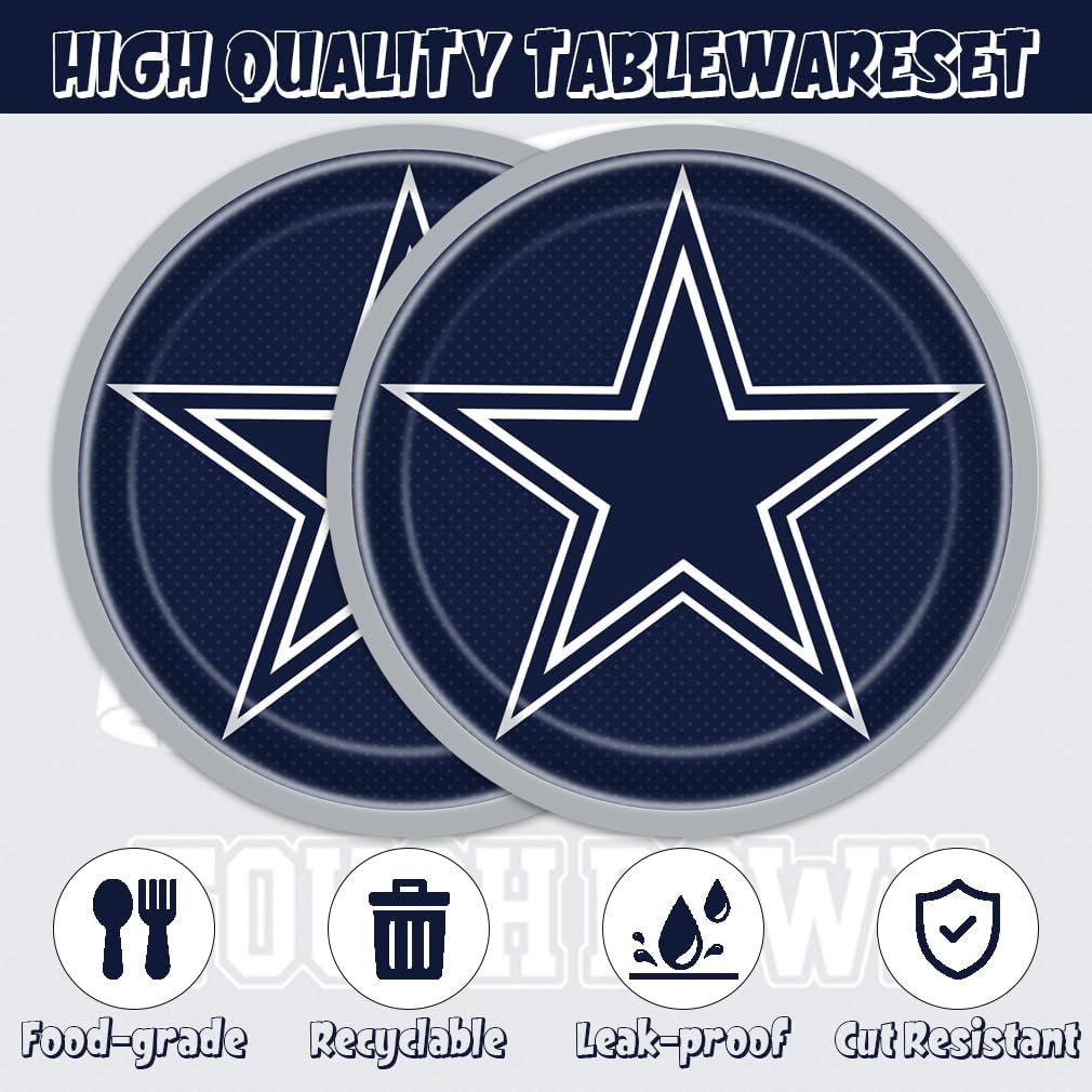 40Pcs Football Party Decorations Plates and Napkins Set