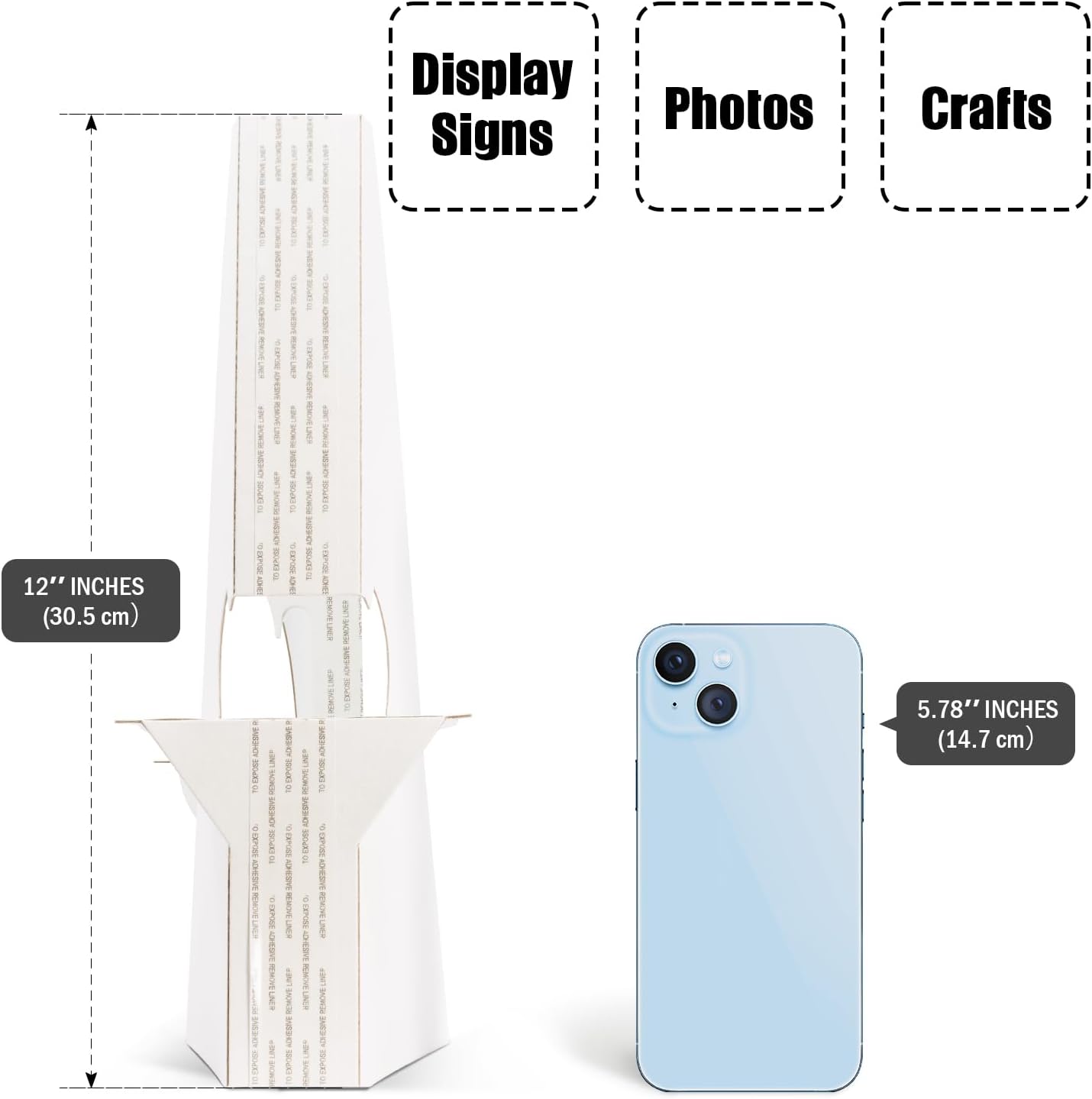 Lineco Self-Stick Double Wing Easel Backs 12 Inches White 25 Pack