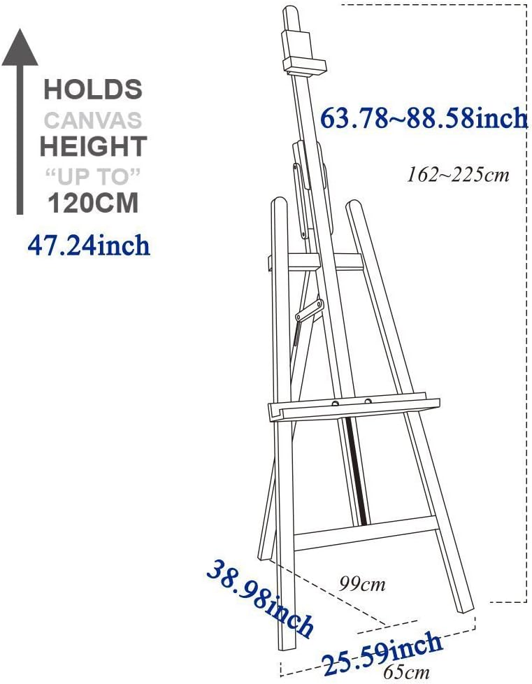 Mont Marte Floor Easel with Tilt Bech Wood