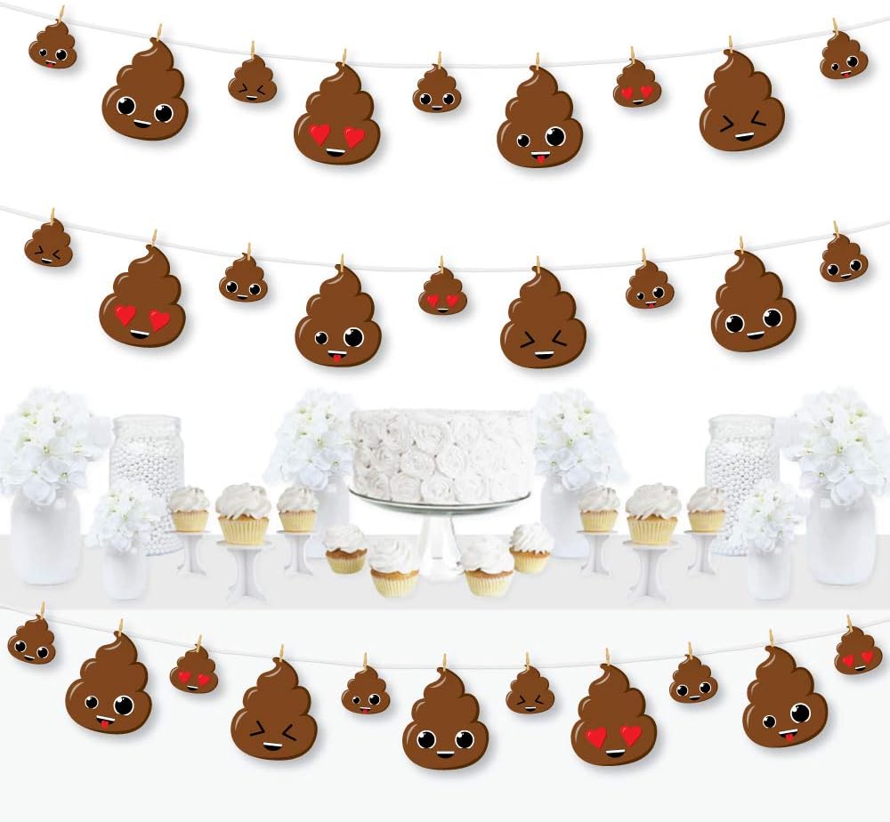 Poop Emoji Party DIY Decor Kit - 44 Pieces