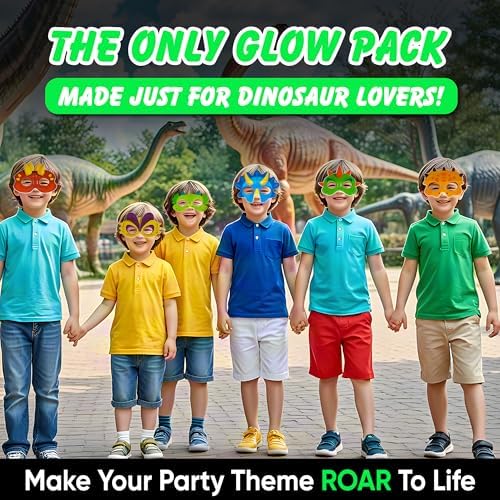 Dinosaur Glow Party Pack 176PCS Dino-Themed Party Favors