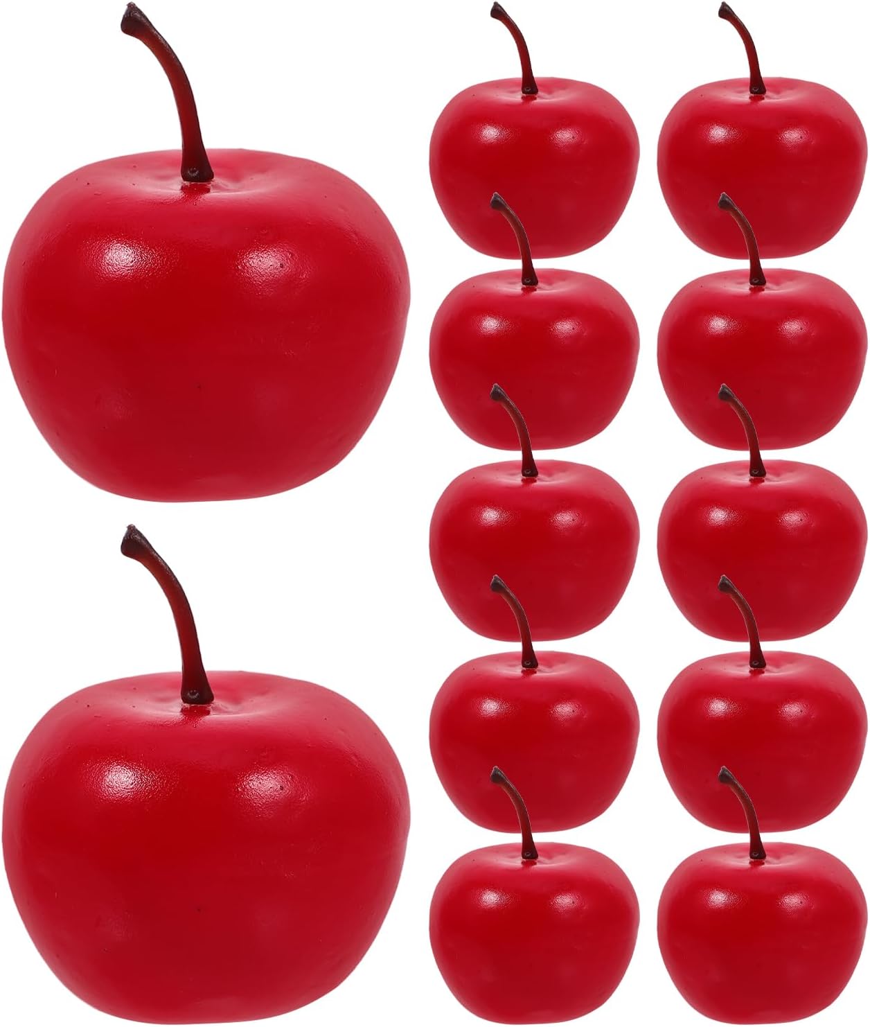 LOGOFUN 12pcs Red Christmas Artificial Fruit Props