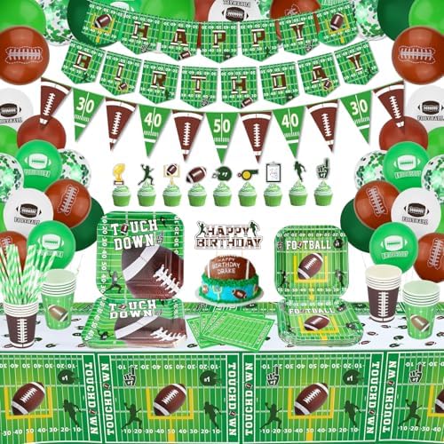 243 Pack Football Party Supplies for 20 Guests