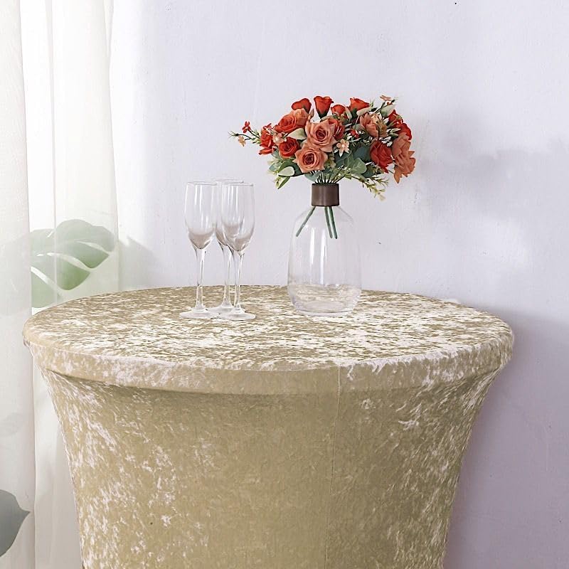 Balsa Circle Velvet Cocktail Table Cover