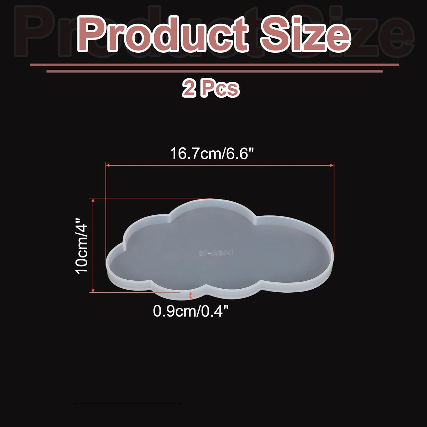 Uxcell 2 Pcs Cloud Large Coaster Resin Silicone Mold