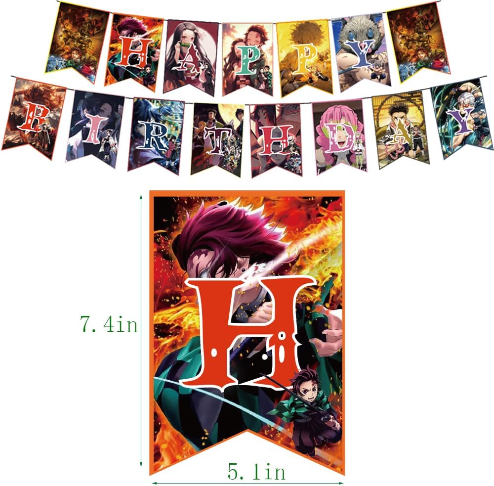 Demon Themed Birthday Party Supplies 132Pcs Set