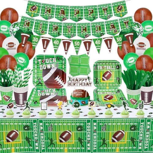 243 Pack Football Party Supplies for 20 Guests