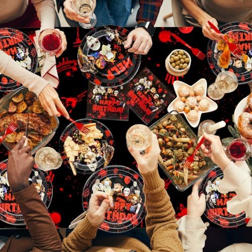 164 Pcs Horror Birthday Party Decorations Set