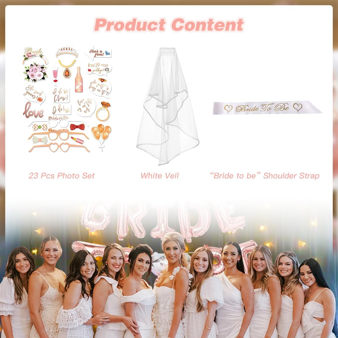Bachelorette Party Decorations 65 Pieces Bridal Shower Set
