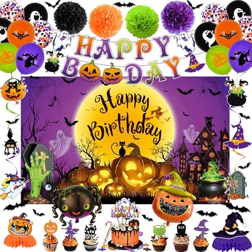 Trgowaul Halloween Birthday Party Decor Set 50pcs