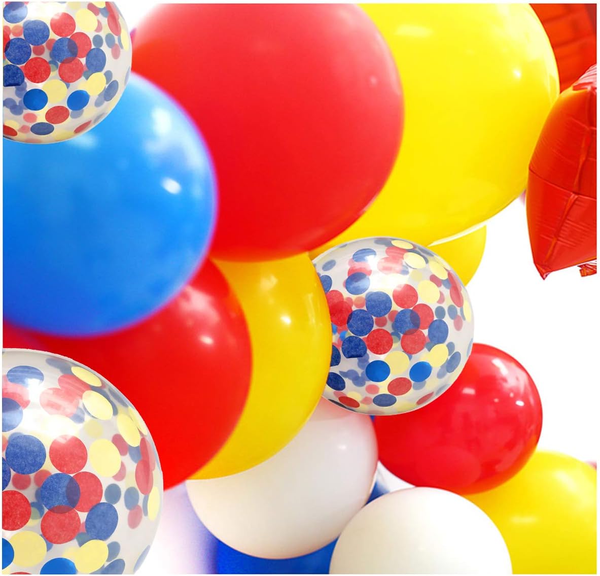 Paw Party Balloons 40 Pack 12 Inches Red Yellow Royal Blue