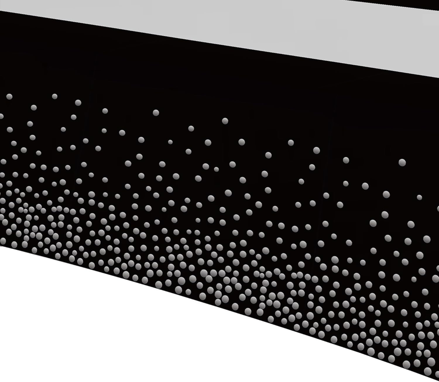 Black and Silver Party Tablecloth Decorations 3Pcs