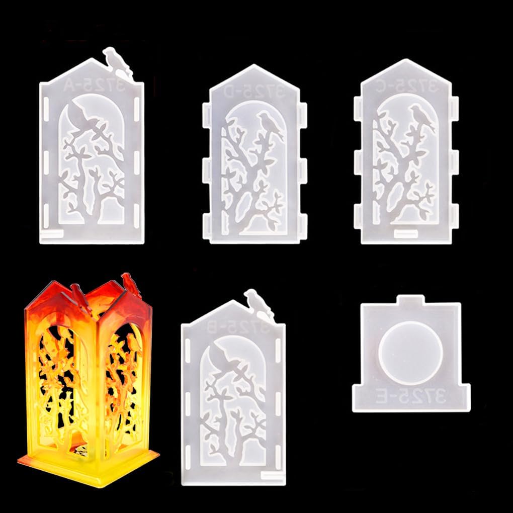 FineInno Resin Candle Holder Molds Set of 5