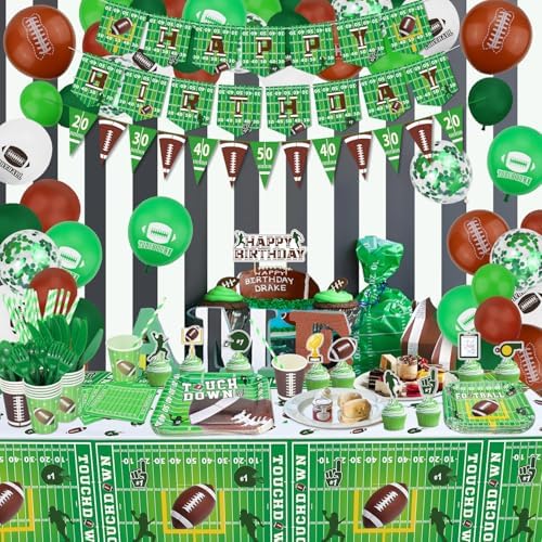243 Pack Football Party Supplies for 20 Guests