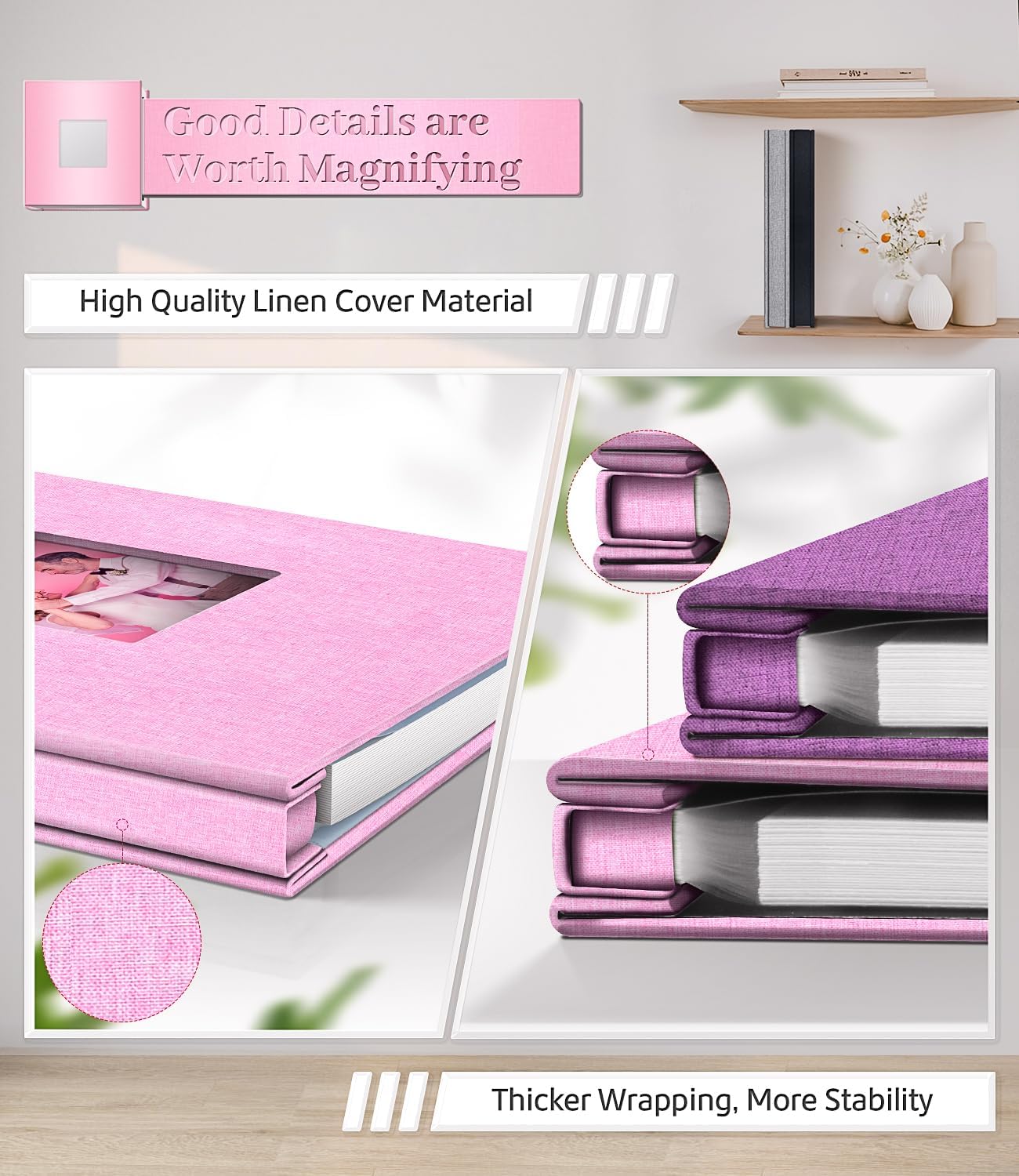 Artfeel Photo Album 60 Pages Linen Cover with Display Window