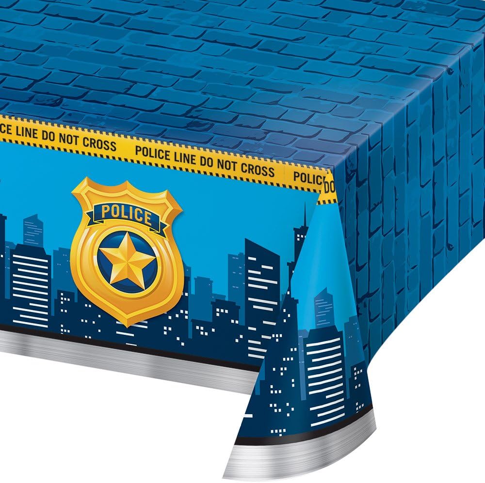Creative Converting All Over Print Plastic Tablecover Blue