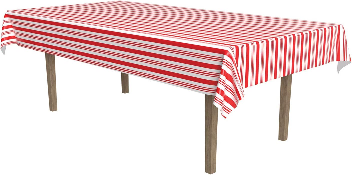 Beistle Striped Table Cover for Parties