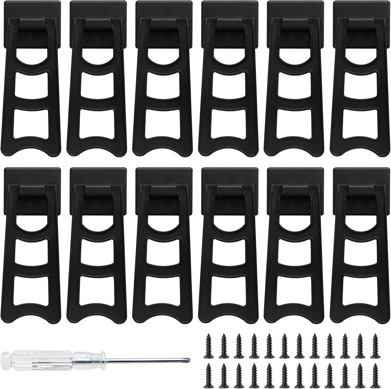 4 Inch Black Plastic Easel Back Stand 12 Pcs