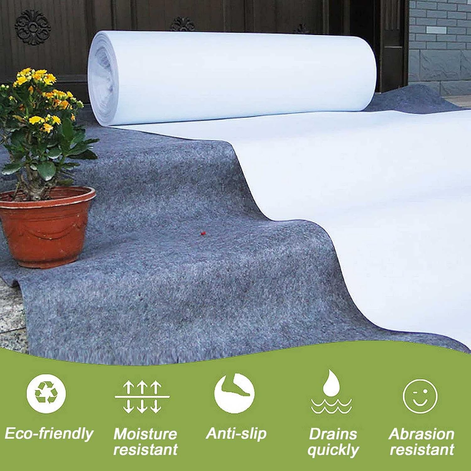 White Wedding Aisle Runner for Indoor and Outdoor Events