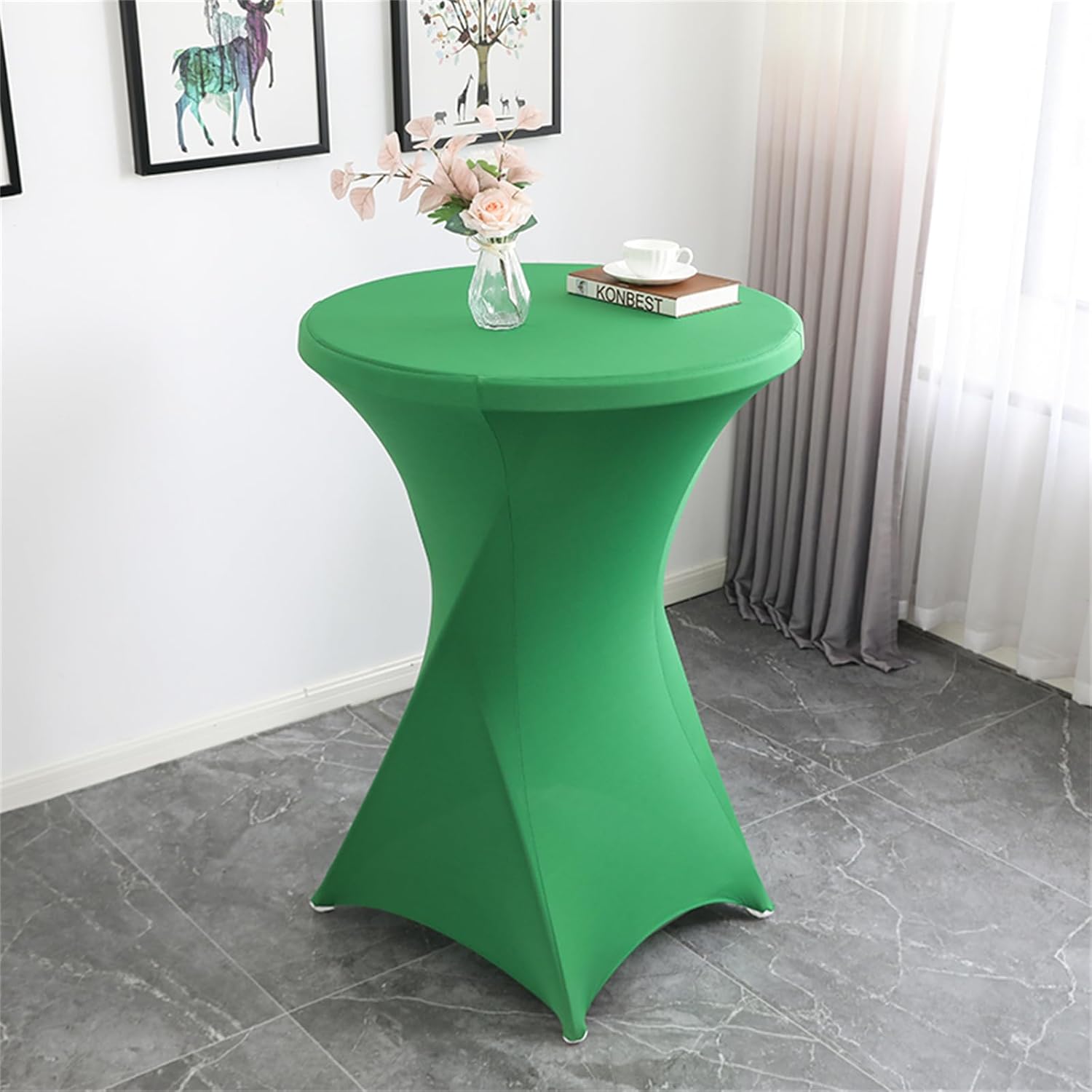 Rakila 2 Pack Spandex Cocktail Table Covers