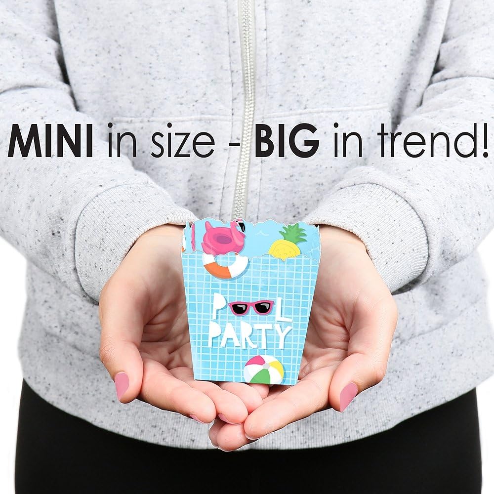 Big Dot of Happiness Pool Party Candy Boxes Set of 12
