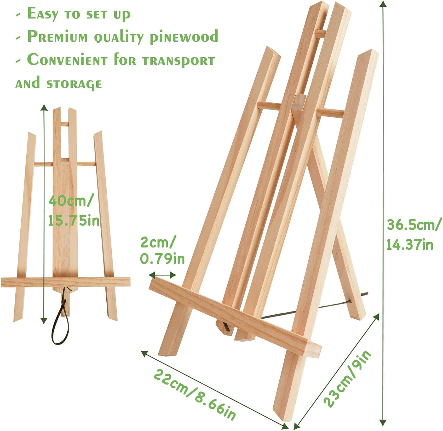 CONDA 6 Pack 16 Inch Tabletop Easel Set