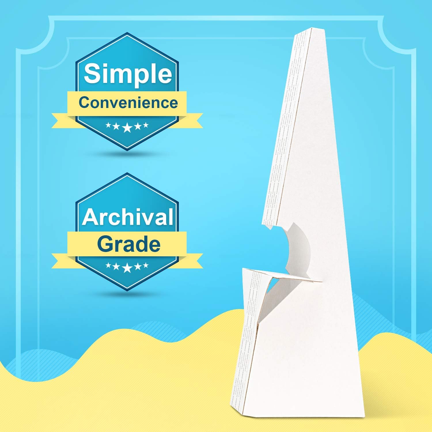 Lineco Self-Stick Double Wing Easel Backs 12 Inches White 25 Pack
