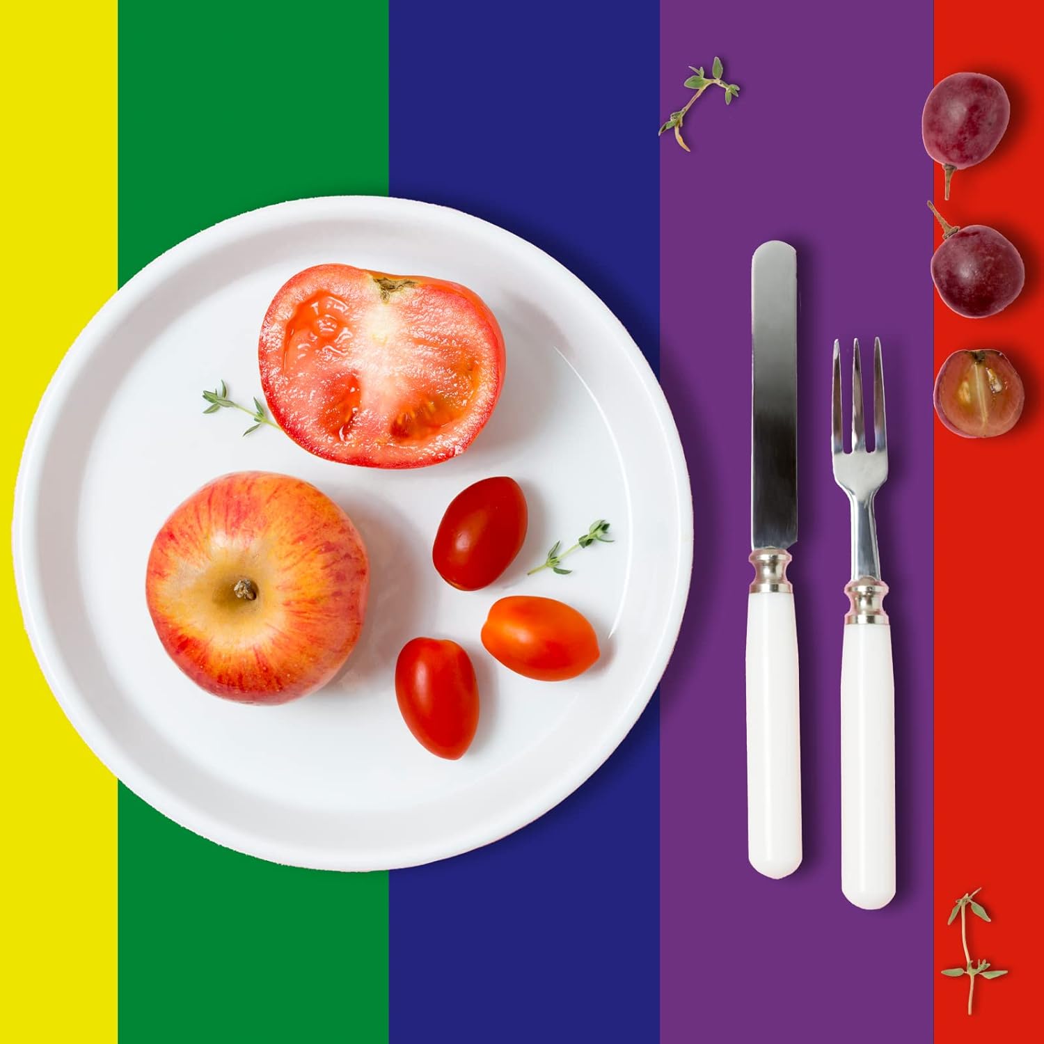 DYLIVeS Rainbow Tablecloth 54x108 Inch 2 Pcs