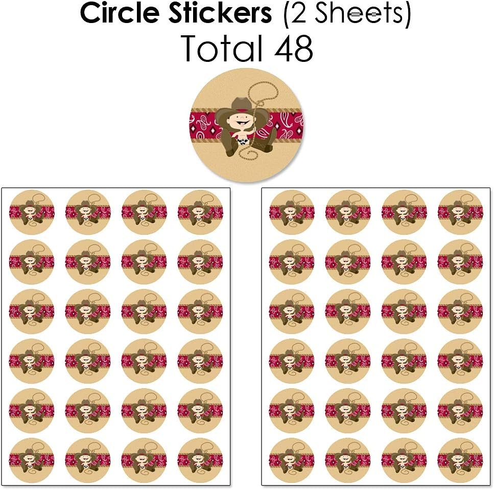 Big Dot of Happiness Little Cowboy Candy Favor Kit 304 Pieces