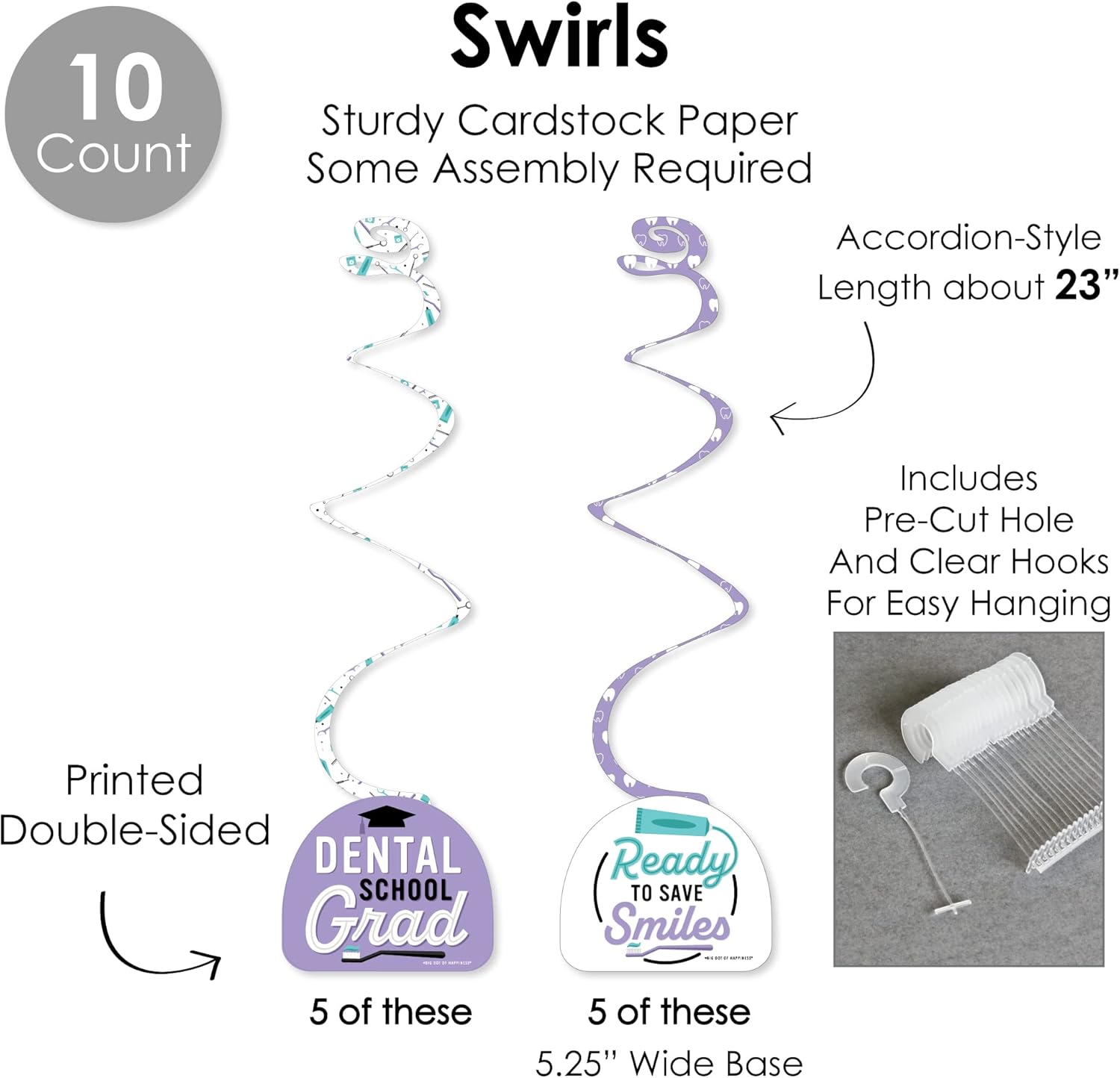 Dental School Grad Party Decor Kit - 51 Pieces