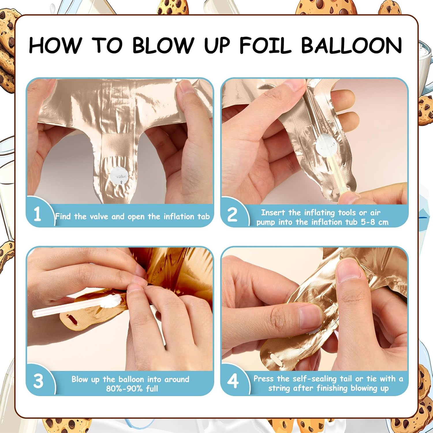Funmemoir Twins 1st Birthday Balloon Decorations Set
