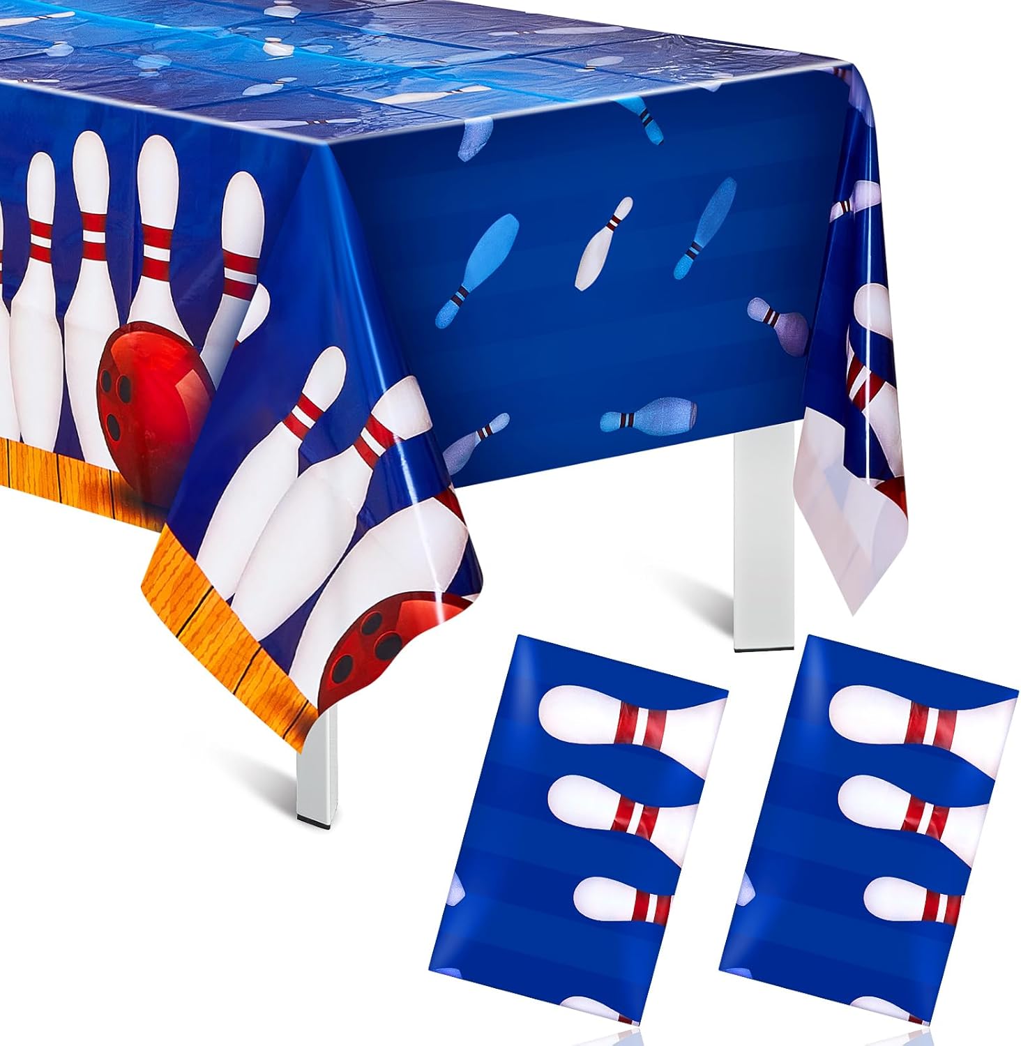 Preboun 2 Pcs Bowling Tablecloth 51x87 Inches