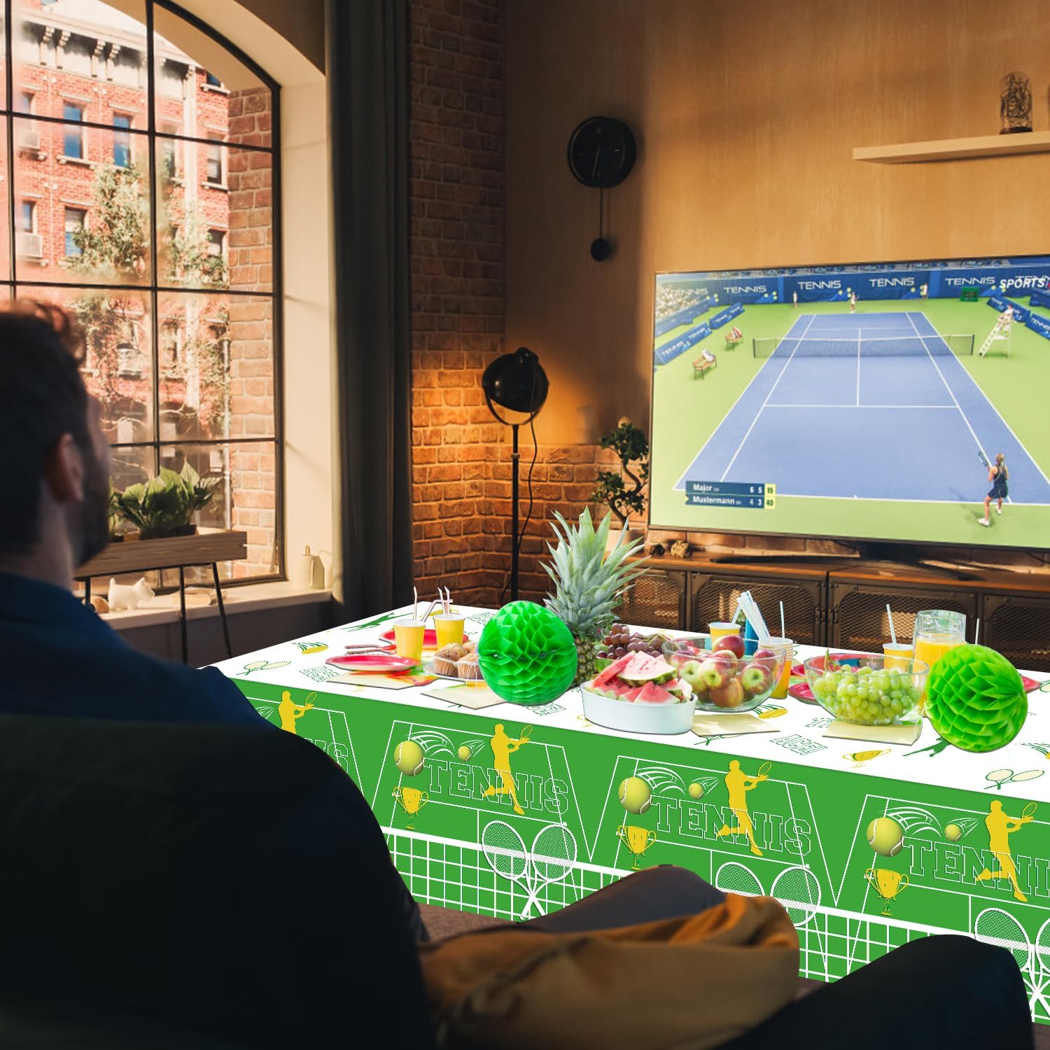 4 Pack Tennis Birthday Table Cover Decor