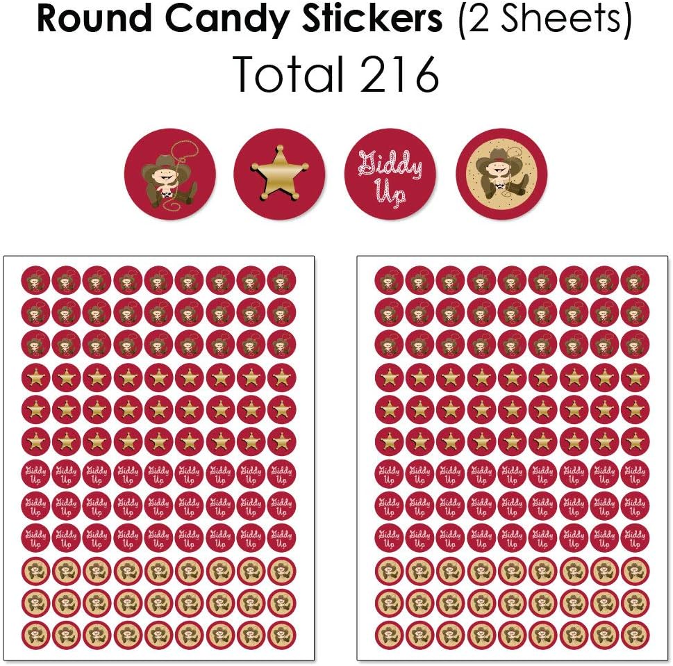 Big Dot of Happiness Little Cowboy Candy Favor Kit 304 Pieces