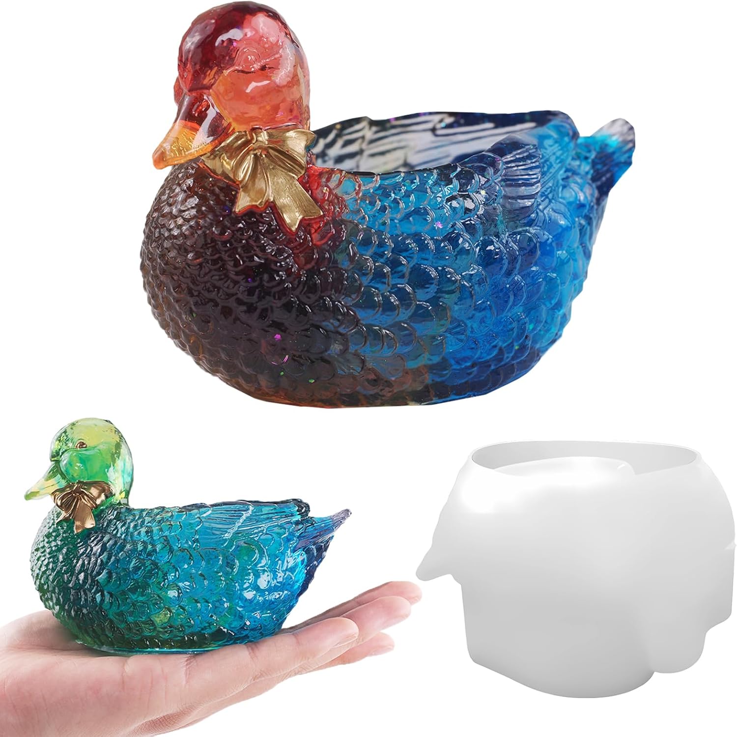 3D Duck Resin Jar Mold for Jewelry Candles