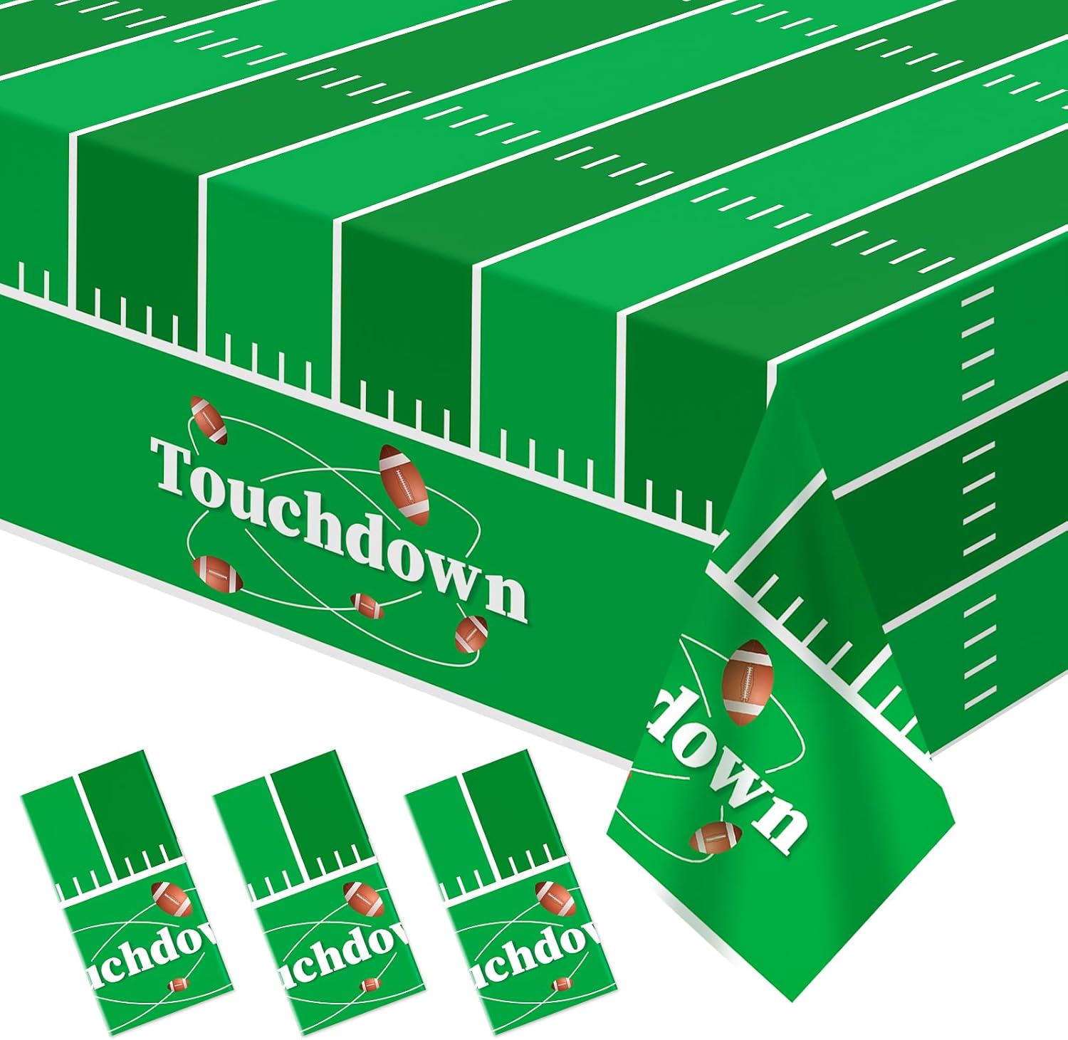 Childom Football Tablecloth 3 Pack 54x108 Inches