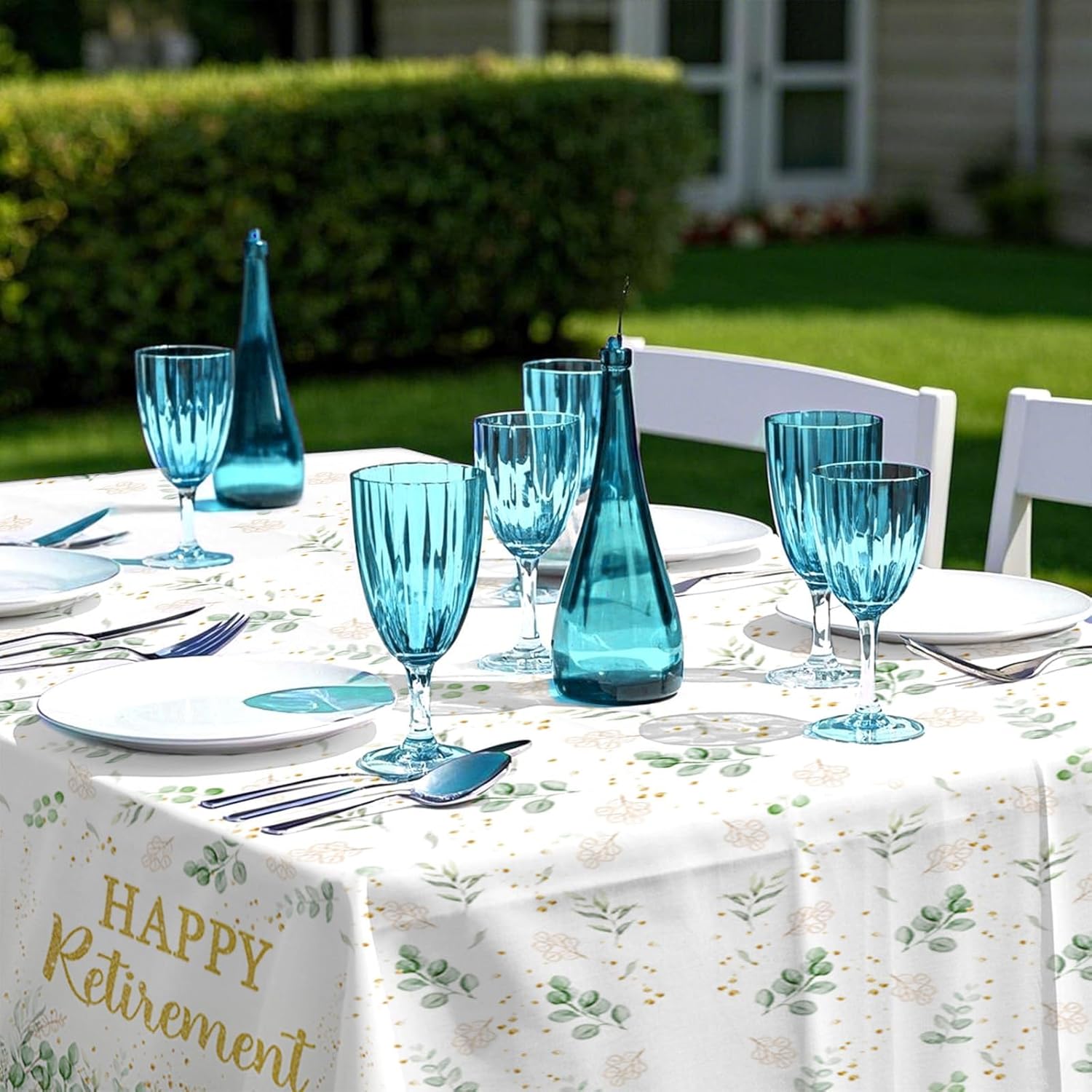3Pcs Sage Green Retirement Tablecloths 54x107 Inches
