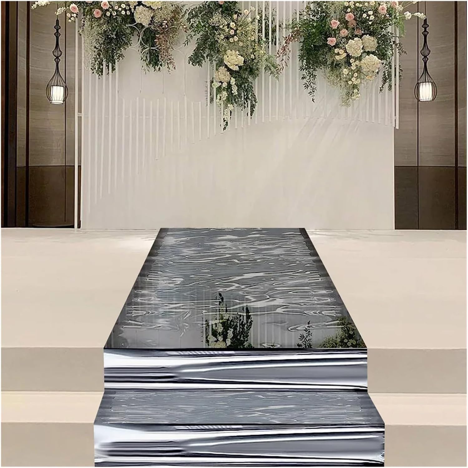 65x3ft Smooth Mirror Rug Aisle Runner Wedding Decor