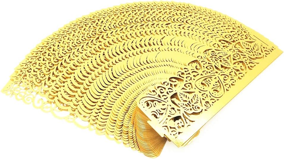 Candle Wraps 50PCS Flameless Tea Light Decorative Holders Gold