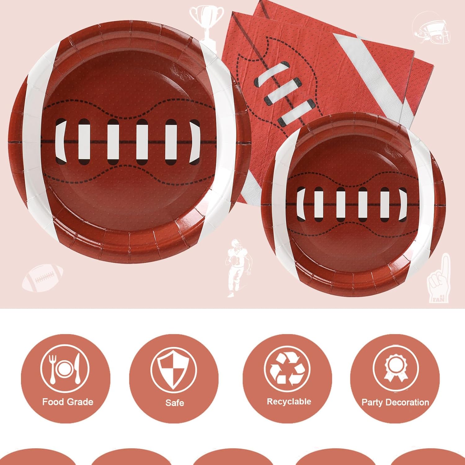 Patimate Football Party Decorations Pack