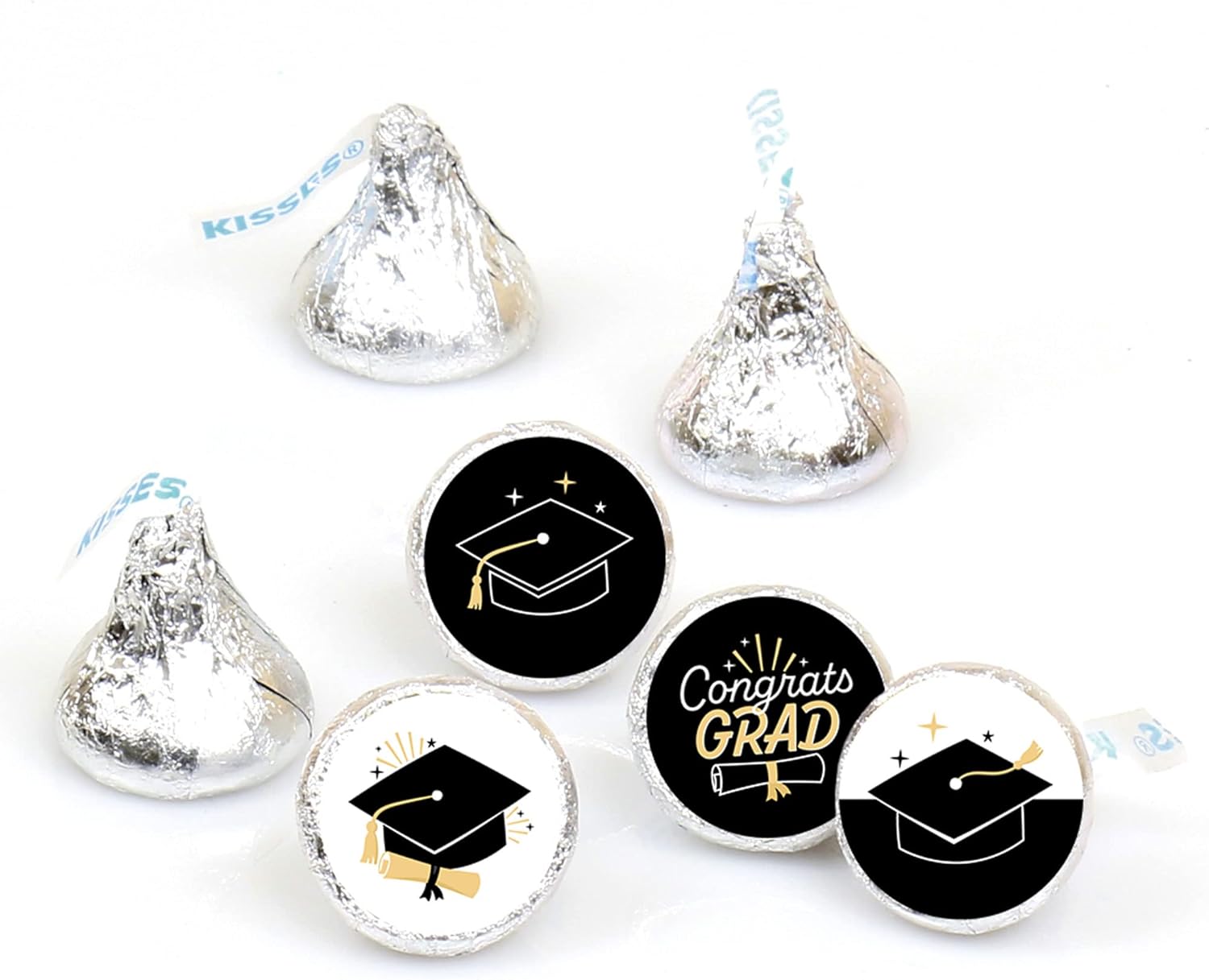Big Dot of Happiness Graduation Candy Sticker Favors - 108 Round Labels
