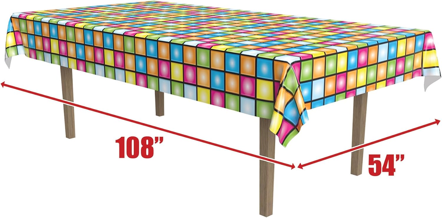Beistle 70s Disco Party Tablecloth 54x108