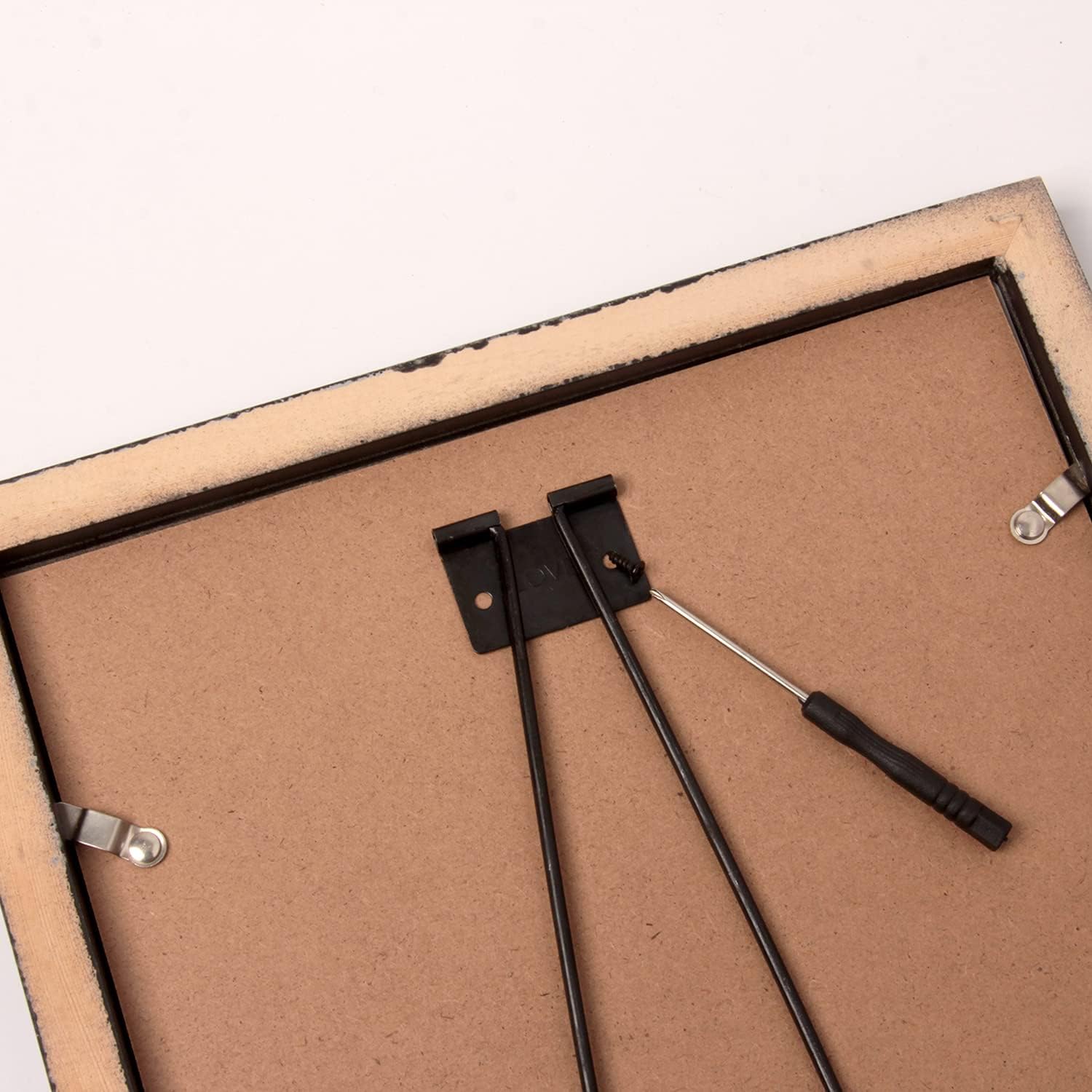 10 Pieces Iron Easel Back with 30 Screws and 2 Screwdrivers