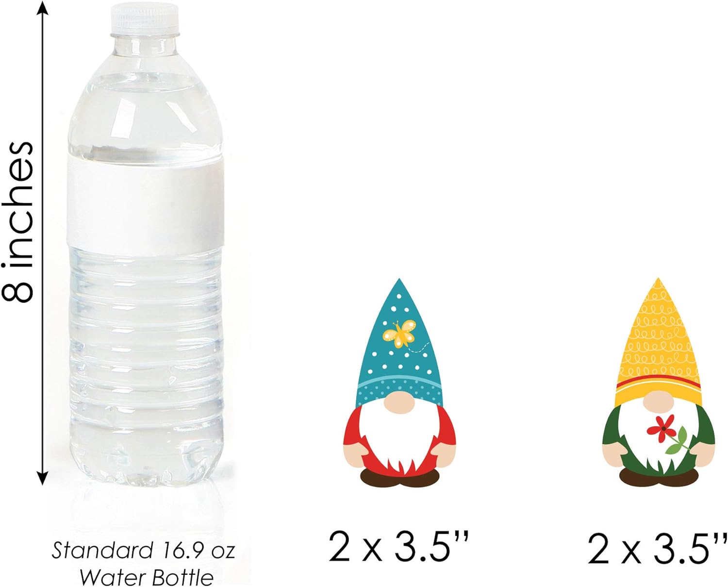 Big Dot of Happiness Garden Gnome Cut Outs - 24 Count DIY Party Supplies